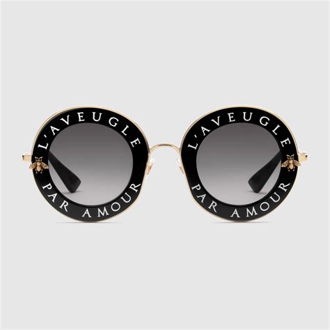 gucci round-frame metal sunglasses|gucci 54mm round sunglasses.